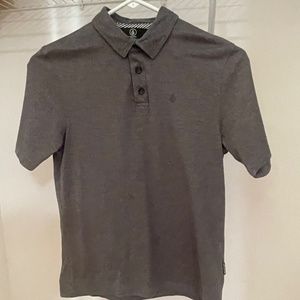 Volcom Grey Boys size 10 short sleeve polo